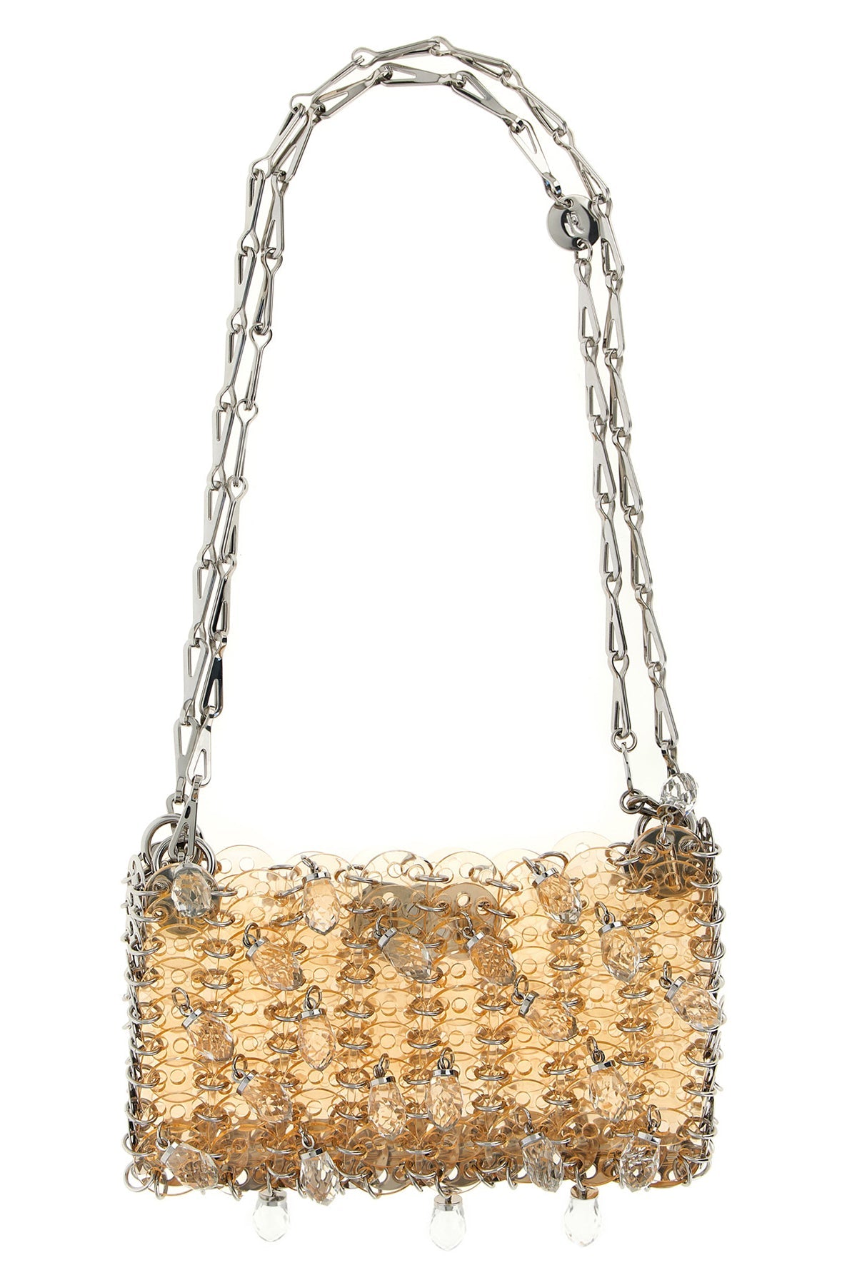 2026 New Arrival 1969 nano crystal resin shoulder bag in metal mesh