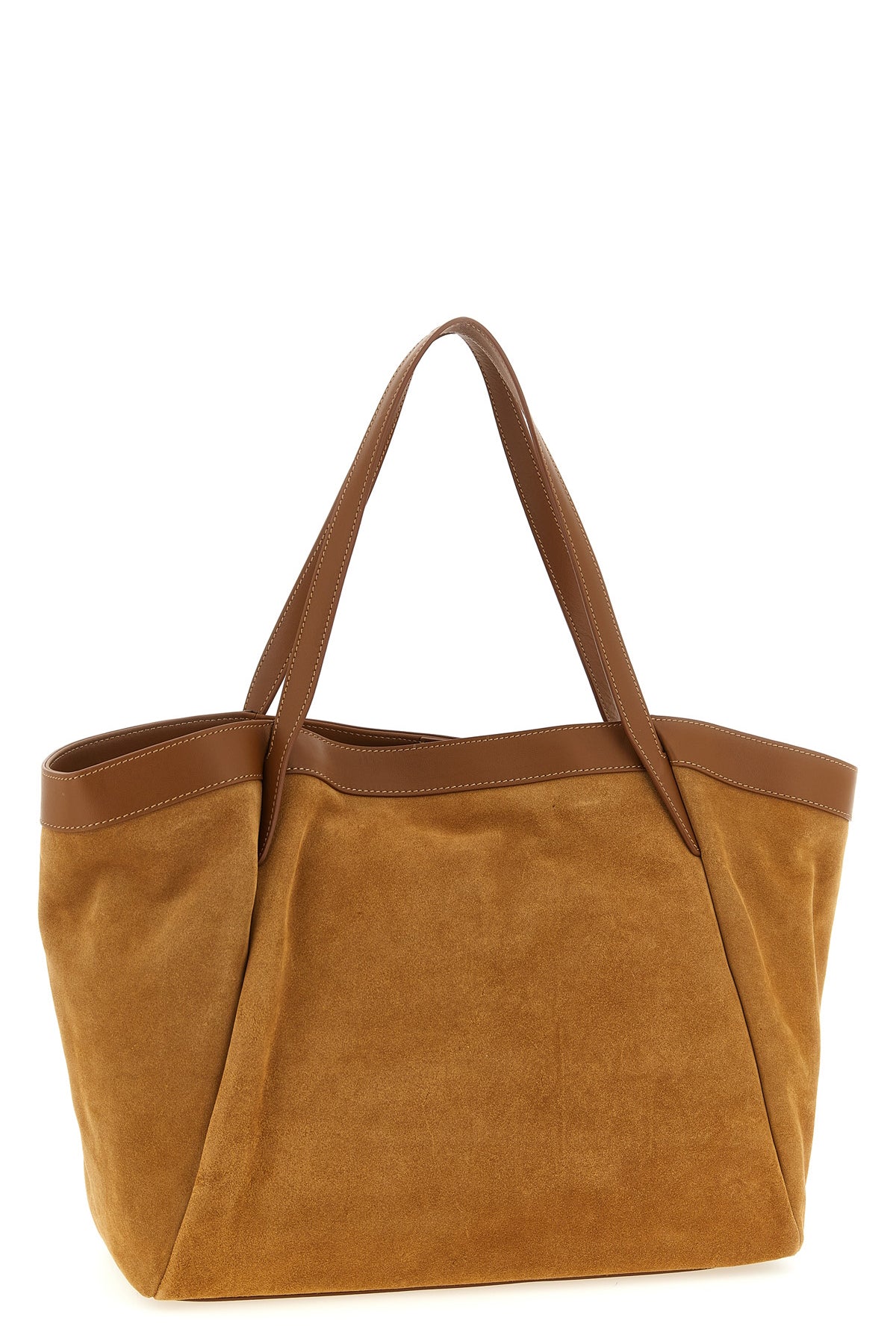2026 New Arrival tone-on-tone suede and smooth leather shopping