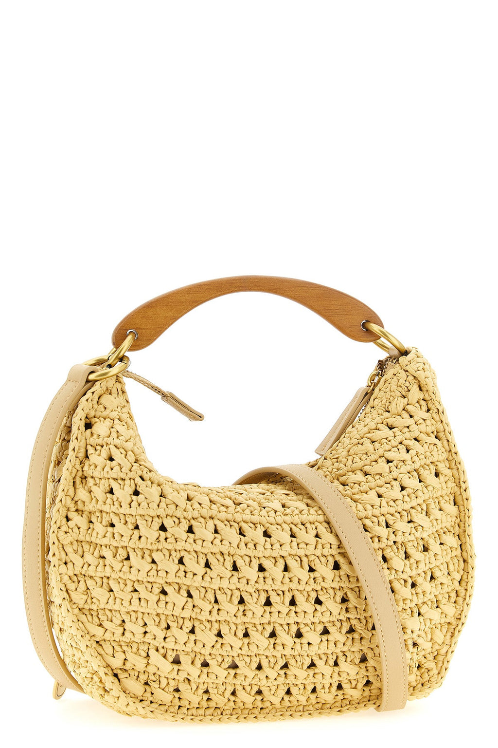 2026 New Arrival handbag croissant handbag in hand-woven cellulose raffia