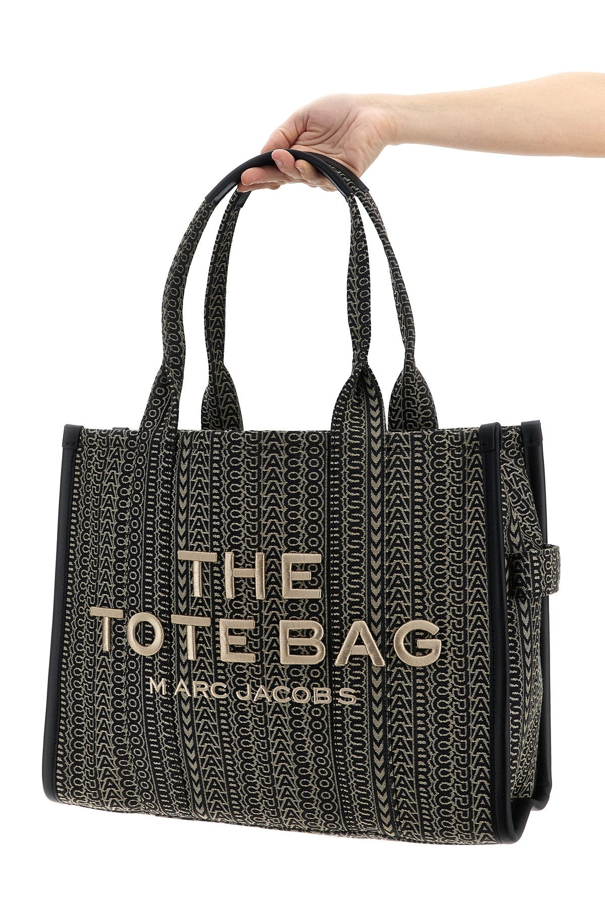 2026 New Arrival the monogram jacquard large tote shopping bag in woven jacquard fabric