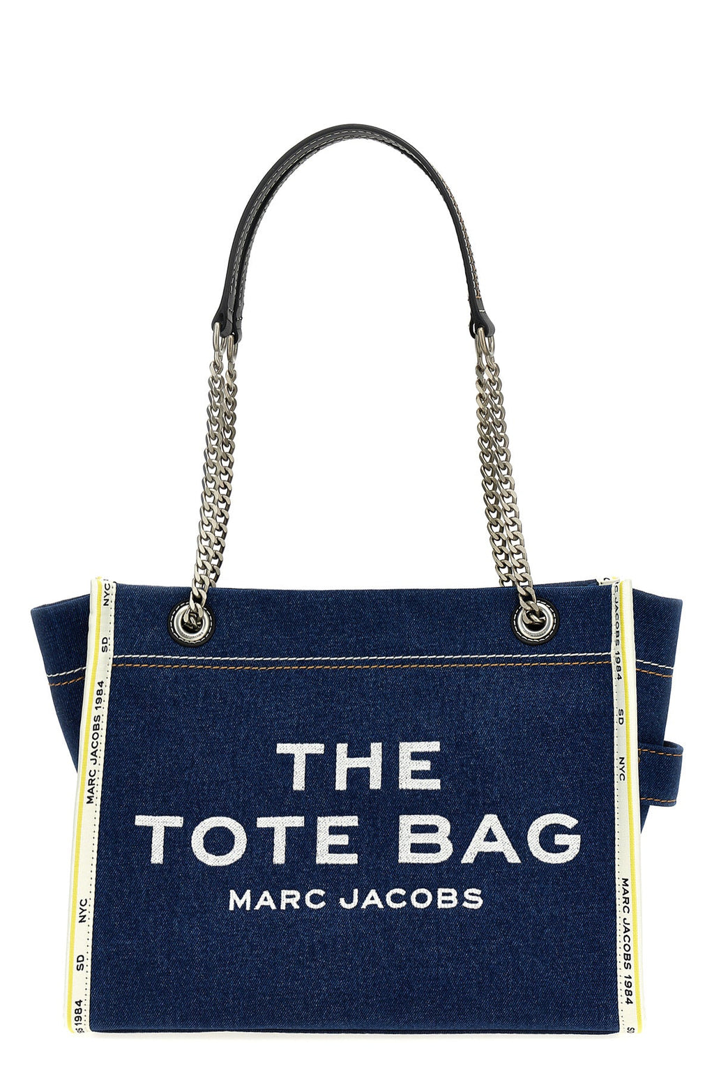 2026 New Arrival the denim chain medium tote shoulder bag in cotton denim