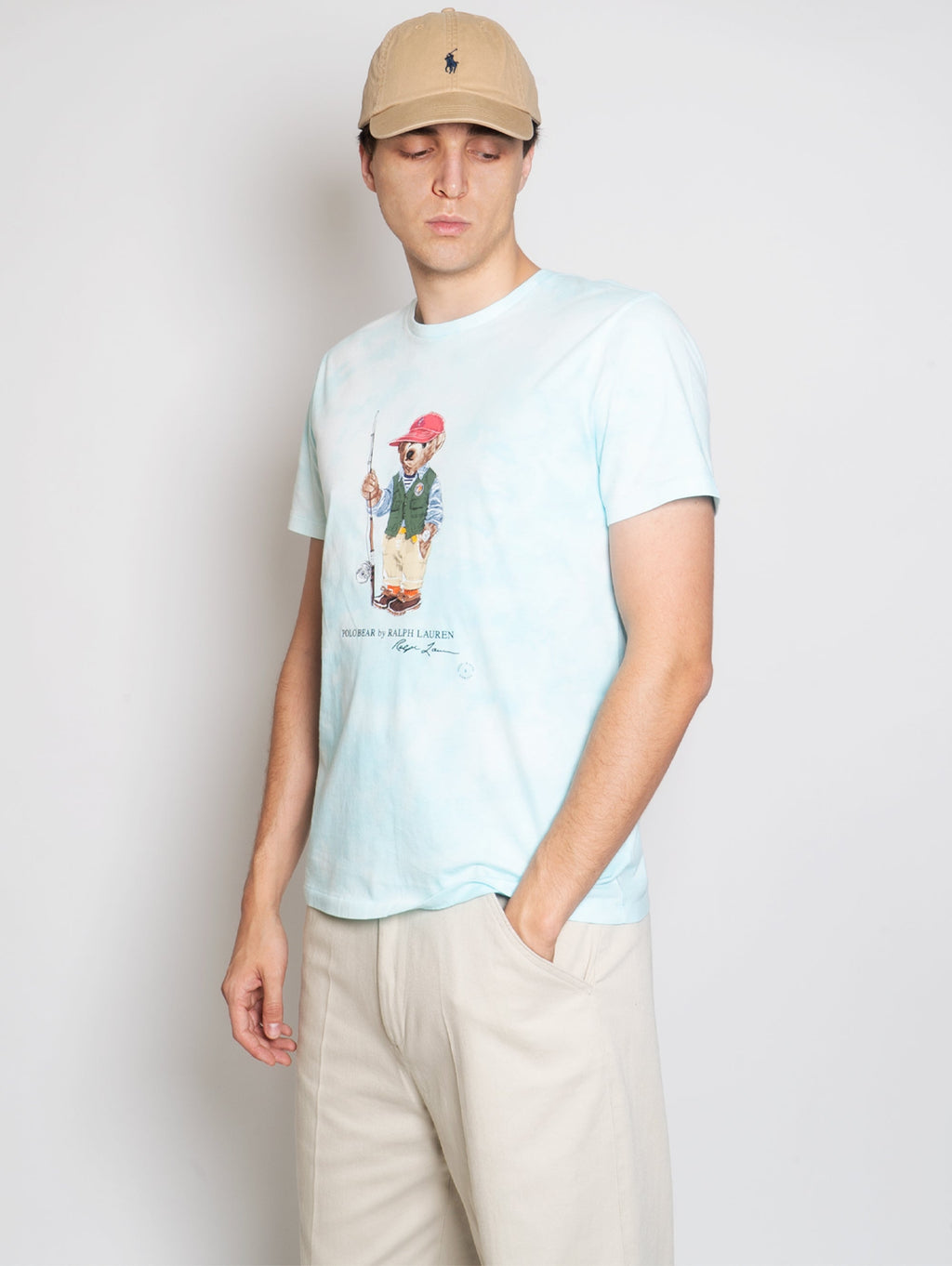 2026 New Arrival T-shirt Tie-Dye con Polo Bear Blu