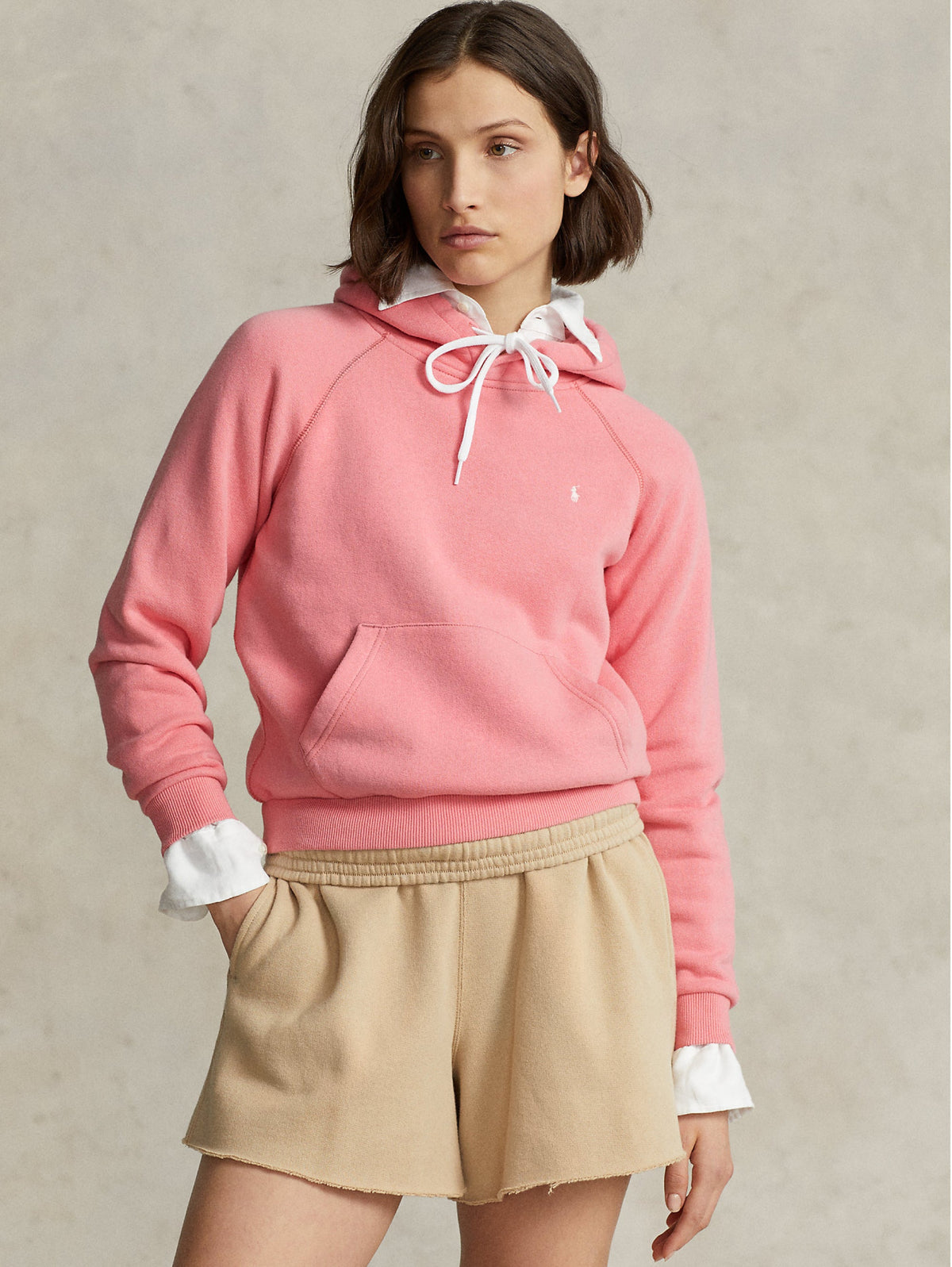 2026 New Arrival Felpa con Cappuccio Rosa