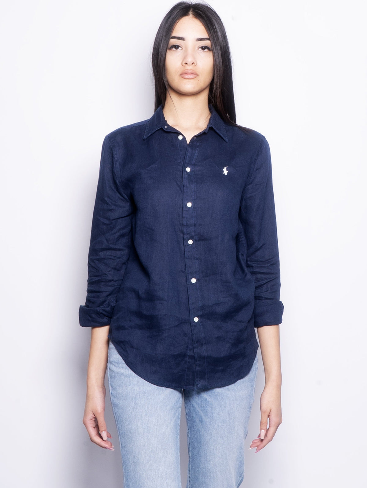 2026 New Arrival Camicia in Lino Over Blu
