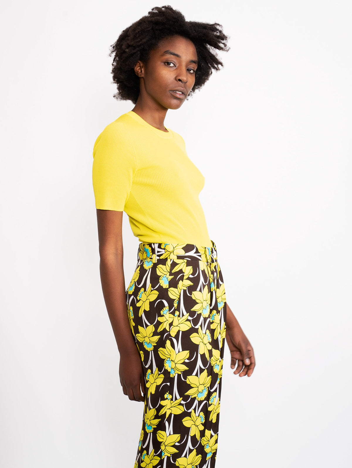 2026 New Arrival Maglia a Costine Giallo