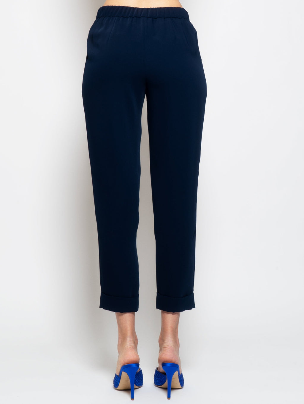 2026 New Arrival Pantaloni in Cady Blu