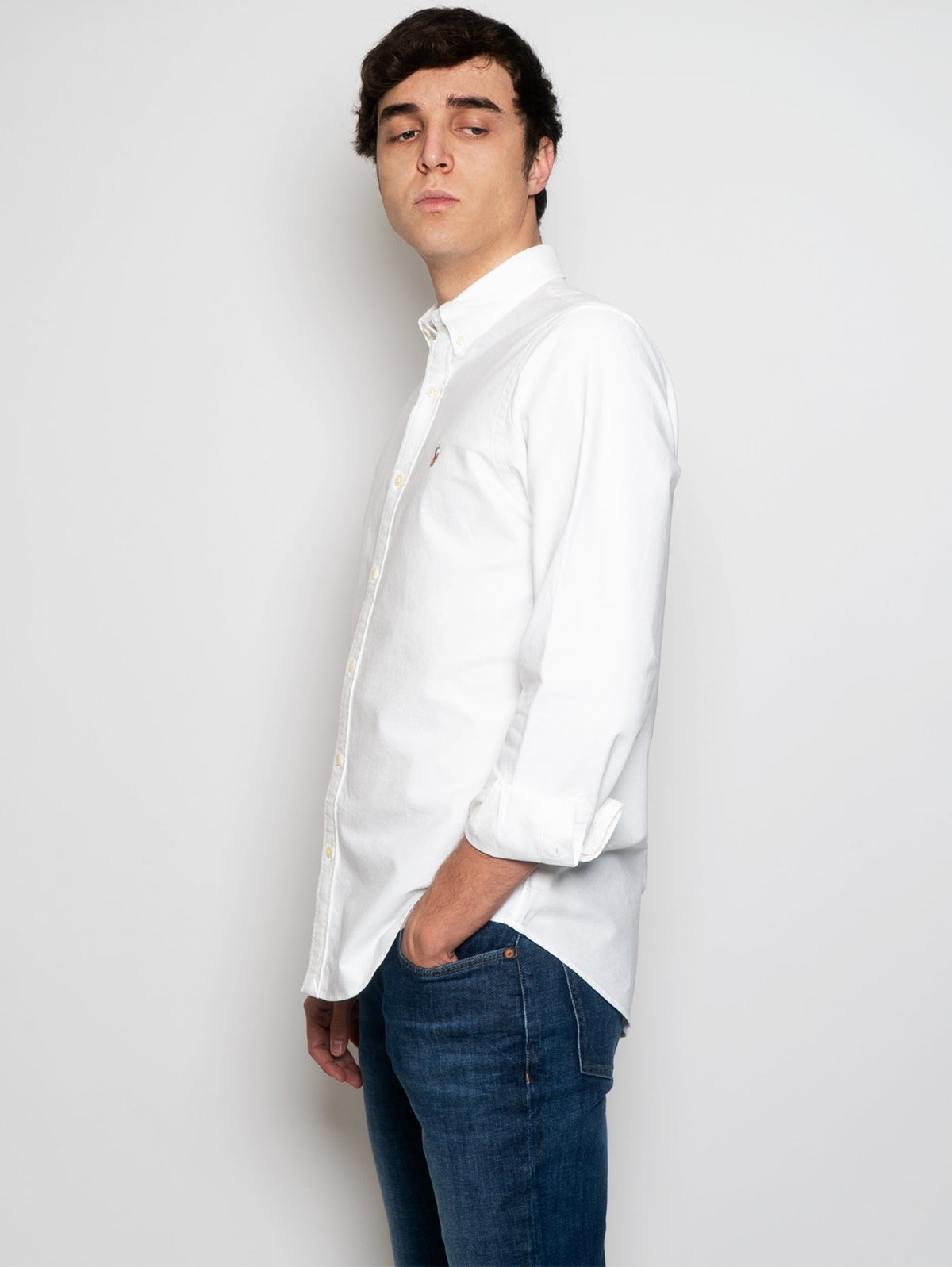 2026 New Arrival Camicia Oxford Slim Fit Bianco