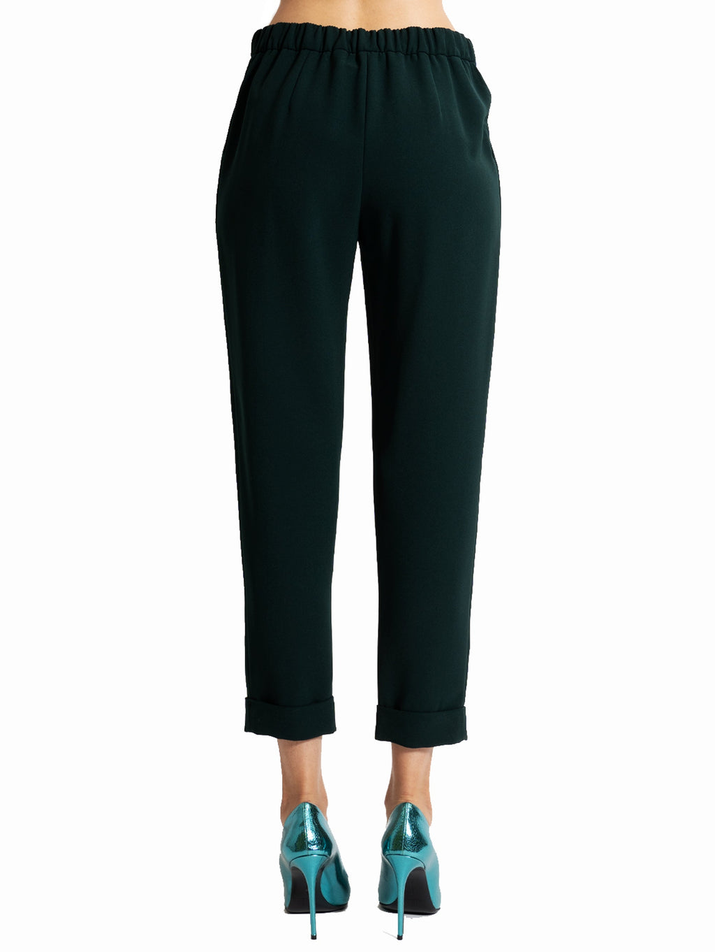 2026 New Arrival Pantaloni in Cady Crepe Verde