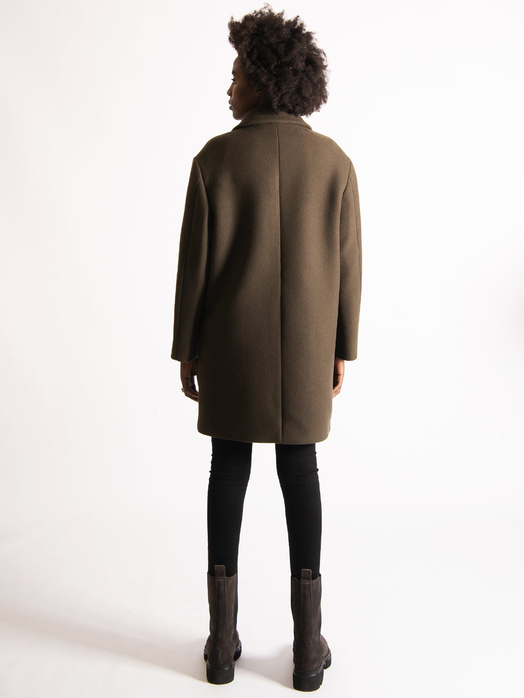 2026 New Arrival Peacoat in Lana Verde Militare
