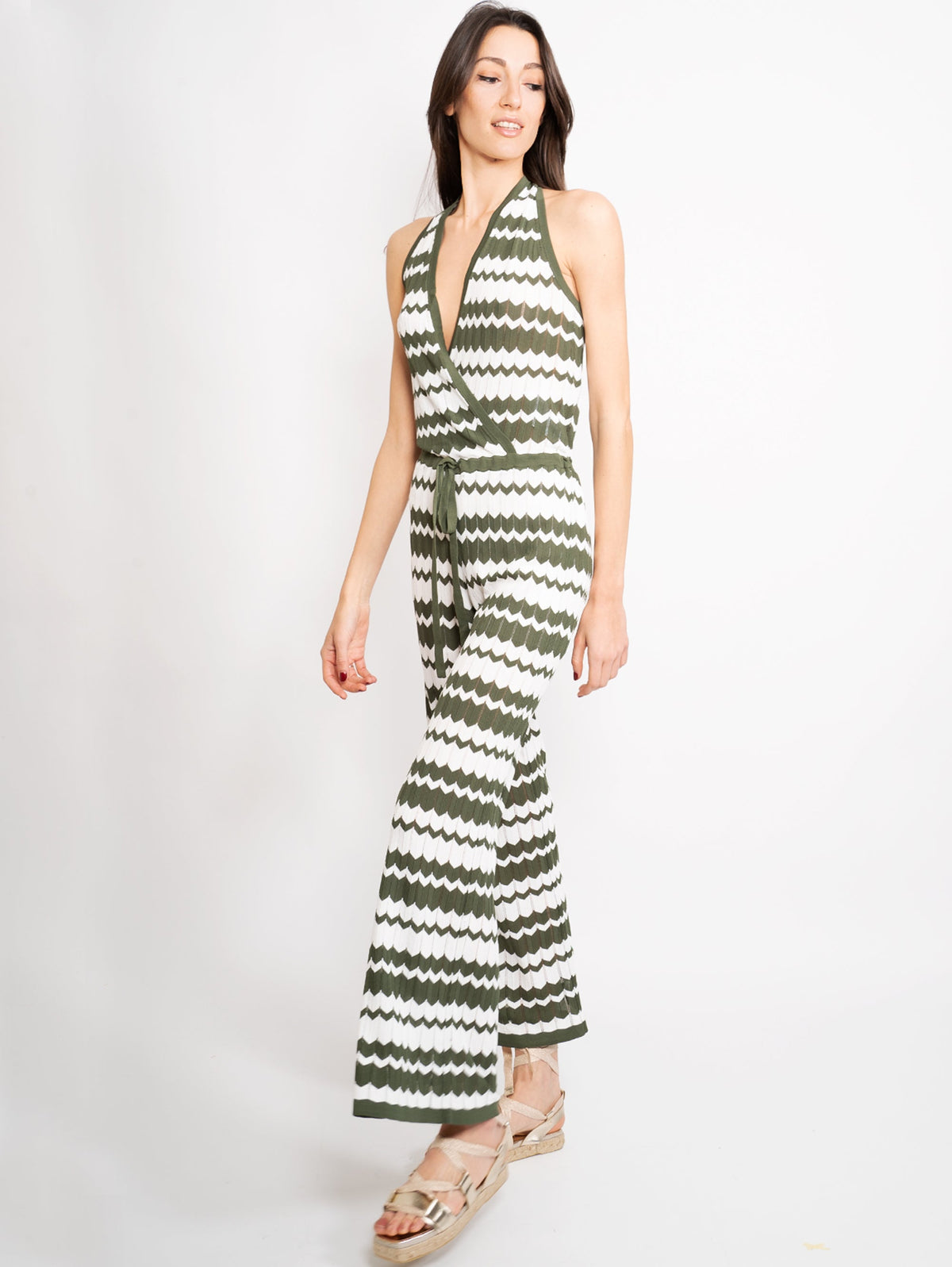 2026 New Arrival Tuta con Scollo all'Americana Verde