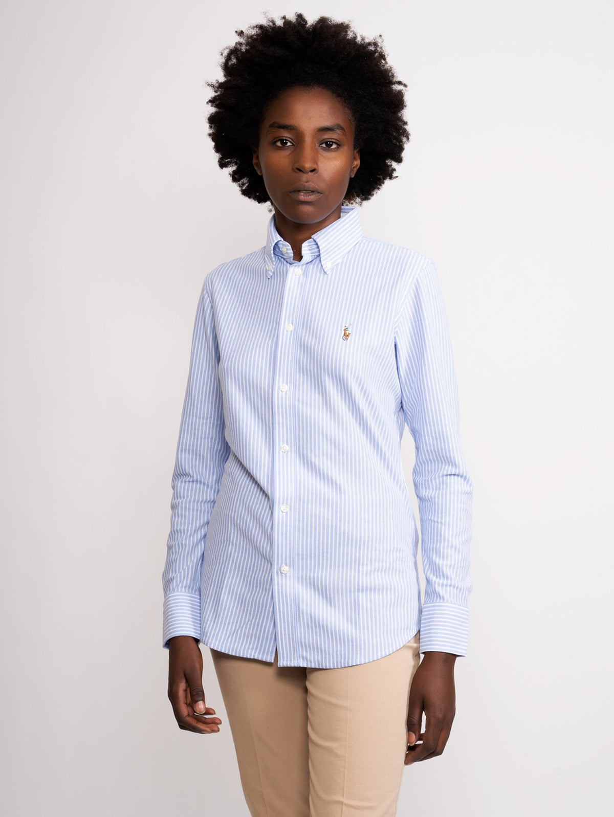 2026 New Arrival Camicia Knit Oxford Bianco/Blu
