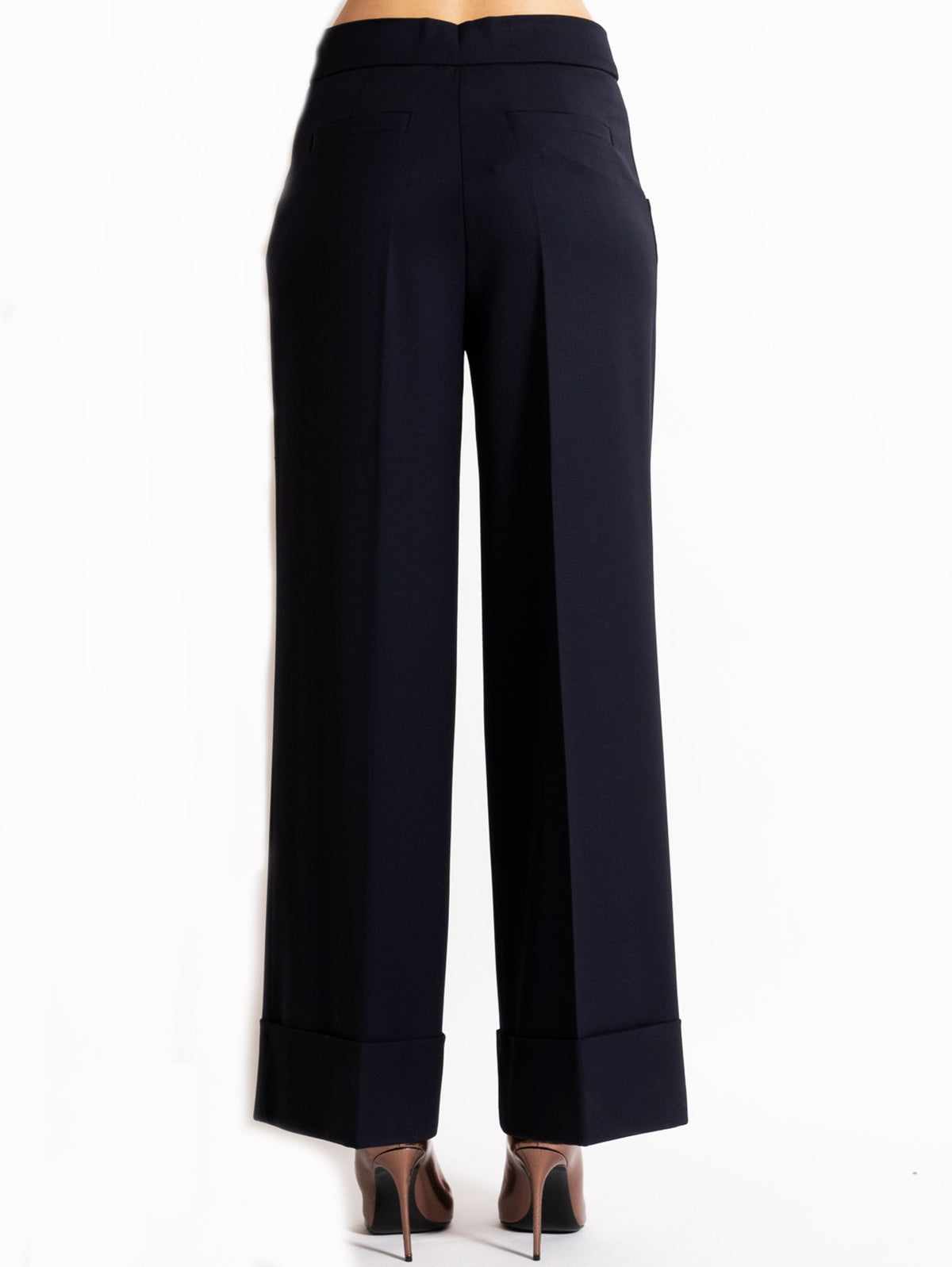 2026 New Arrival Pantaloni Palazzo con Bottoni Blu