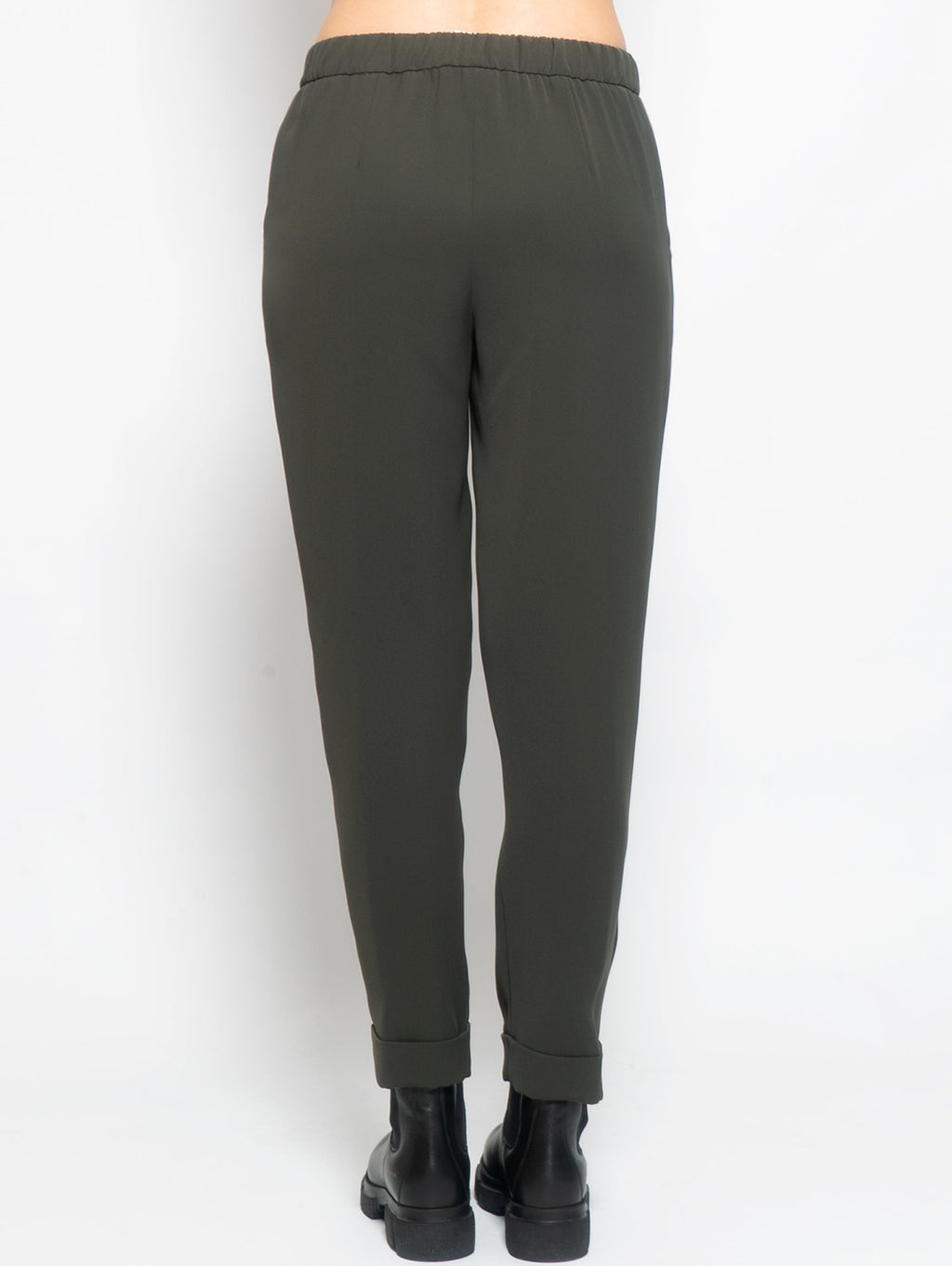 2026 New Arrival Pantaloni con Elastico in Vita Verde Oliva