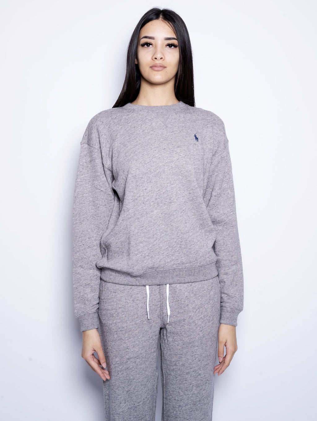2026 New Arrival Felpa Girocollo in Cotone Loopback Grigio