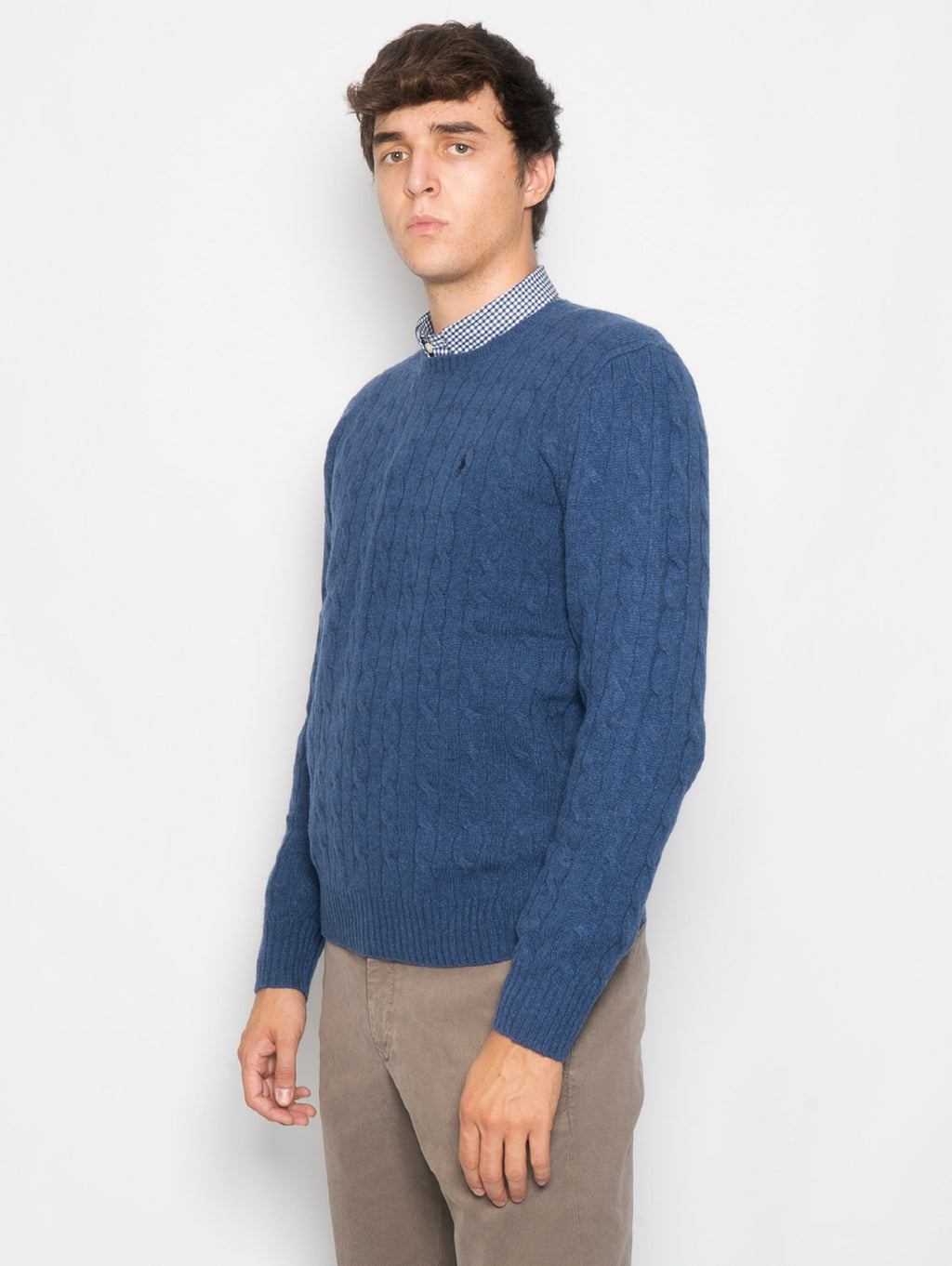 2026 New Arrival Maglia a Trecce Blu Chiaro
