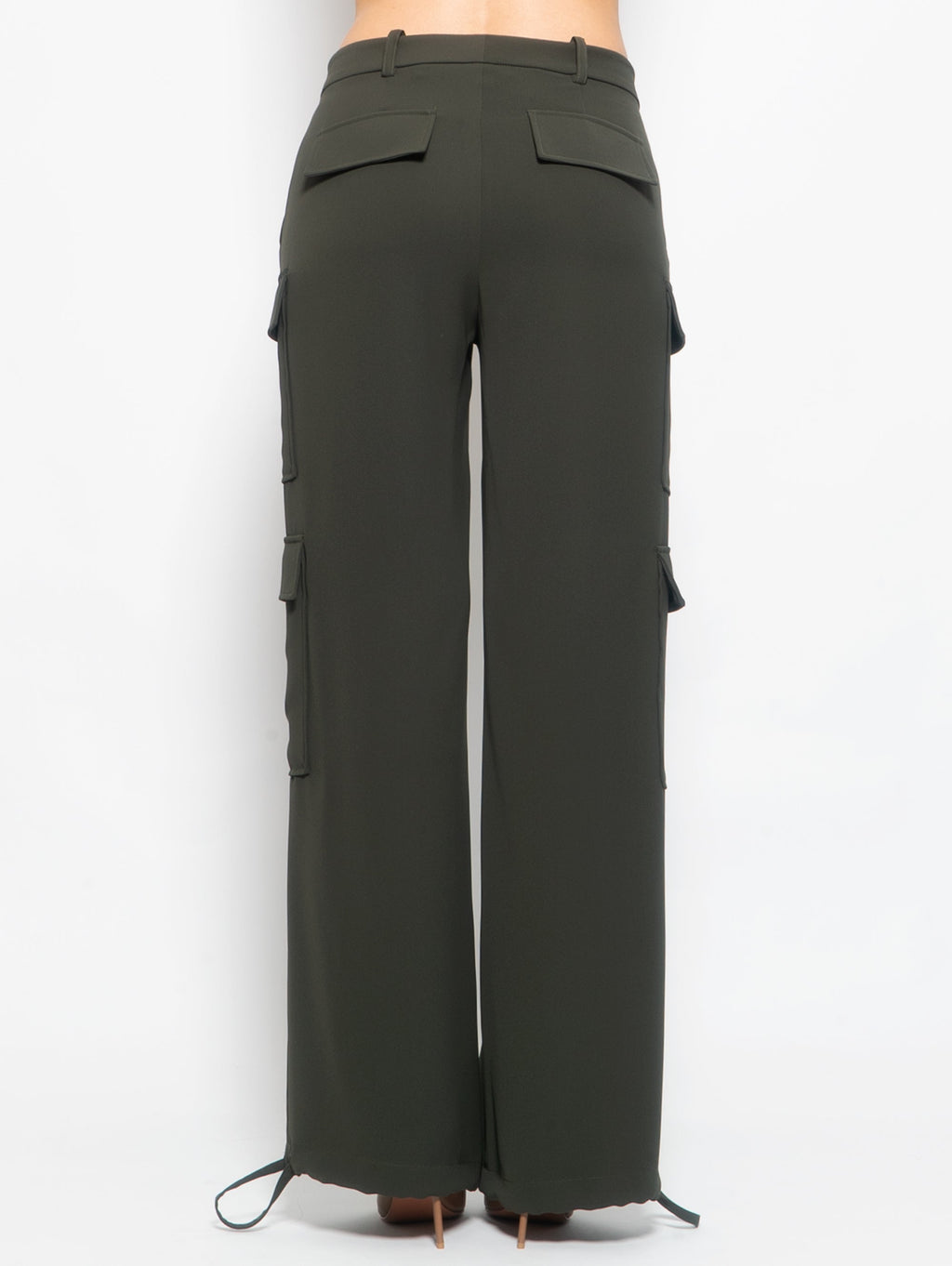 2026 New Arrival Pantaloni Cargo Ampi Verde Oliva