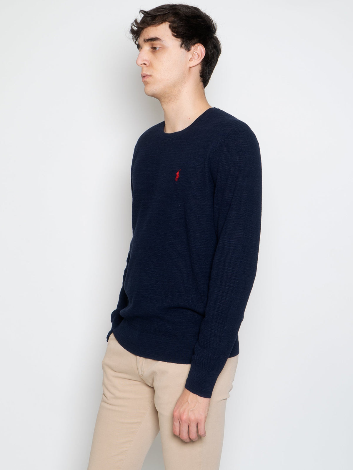 2026 New Arrival Maglia in Lino e Cotone Blu