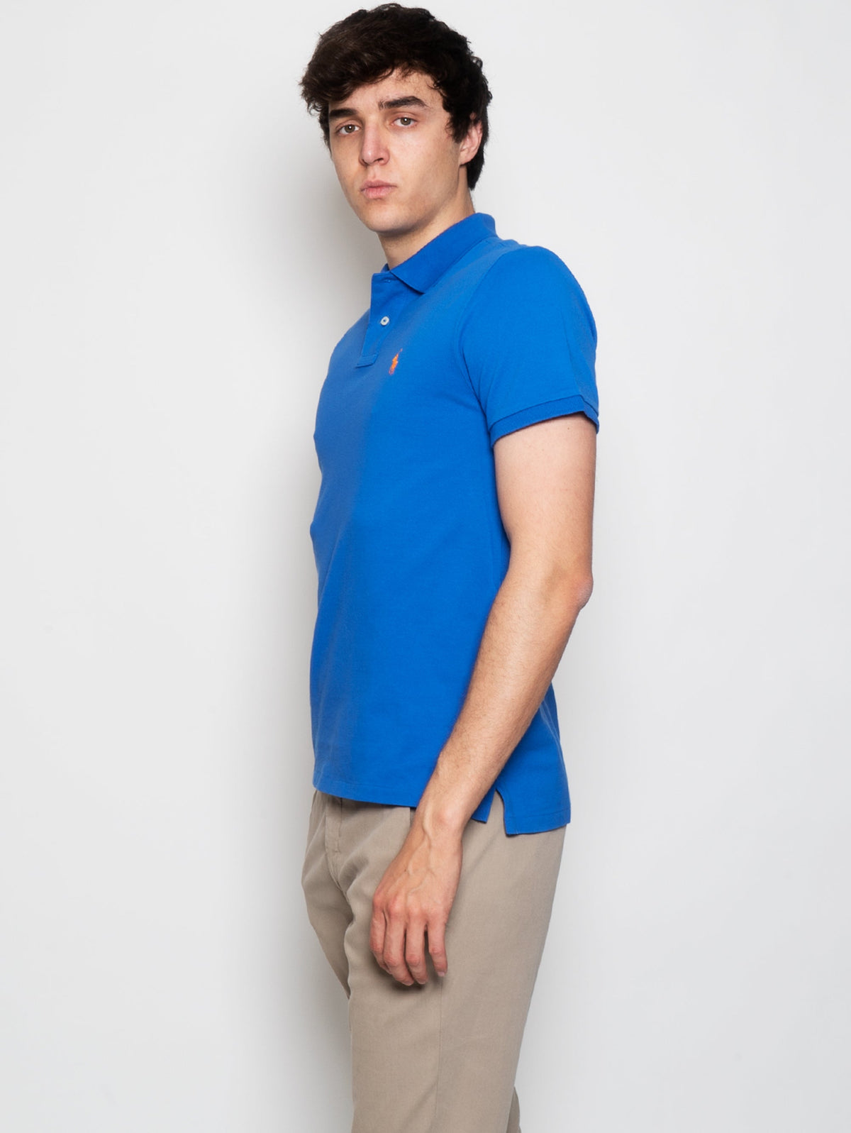 2026 New Arrival Polo in Piquè Slim Fit Blu Royal
