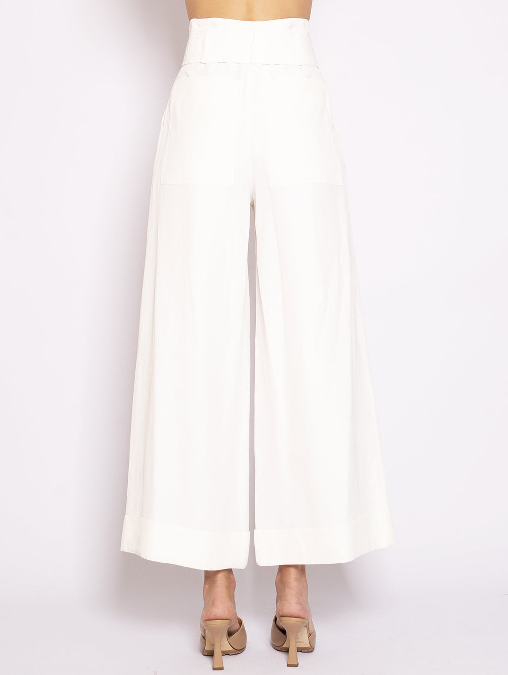 2026 New Arrival Pantaloni con Pinces Panna