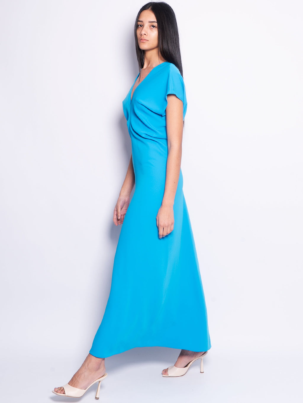 2026 New Arrival Abito Lungo con Scollo a V Turchese
