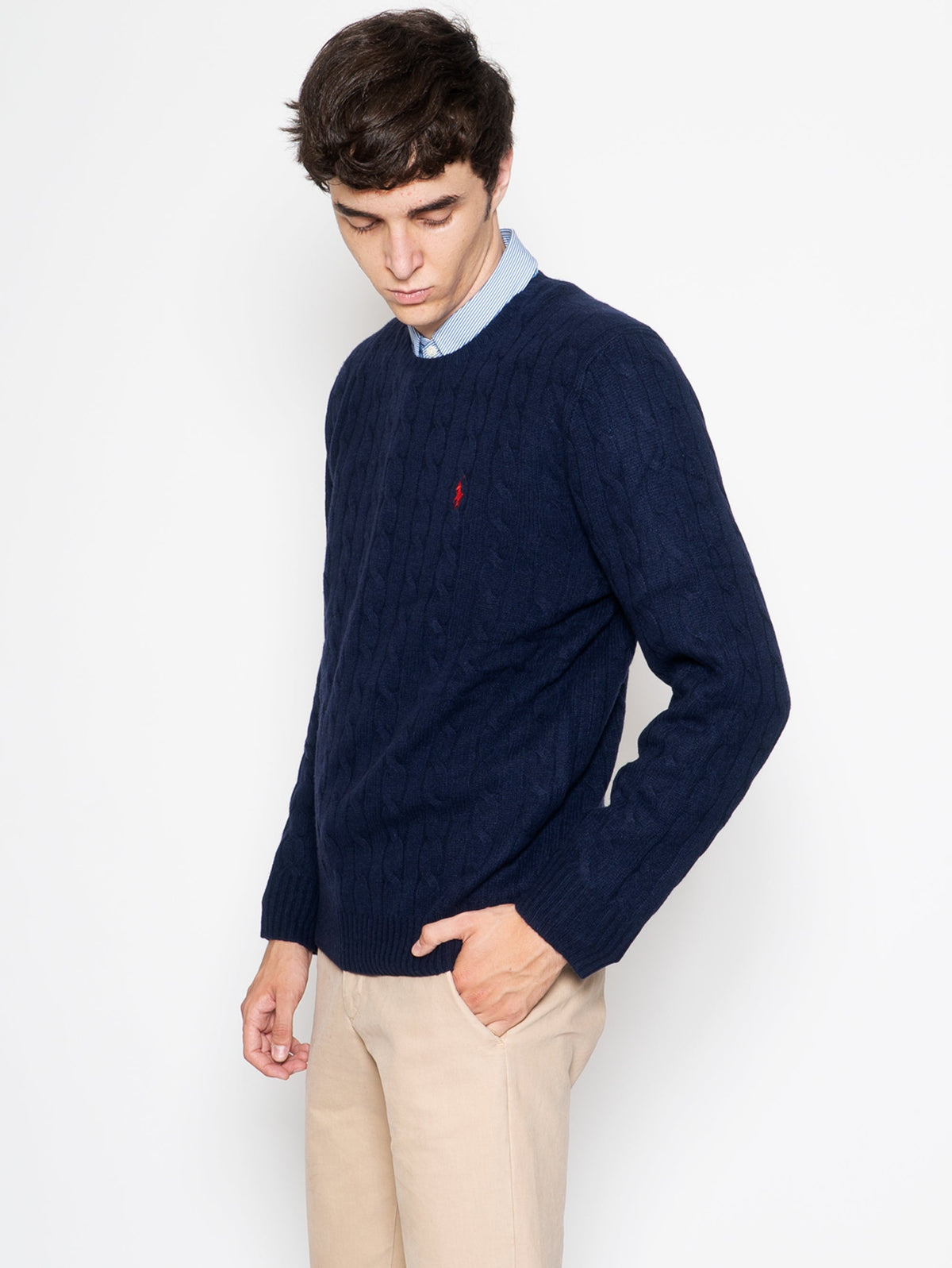 2026 New Arrival Maglia a Trecce Blu