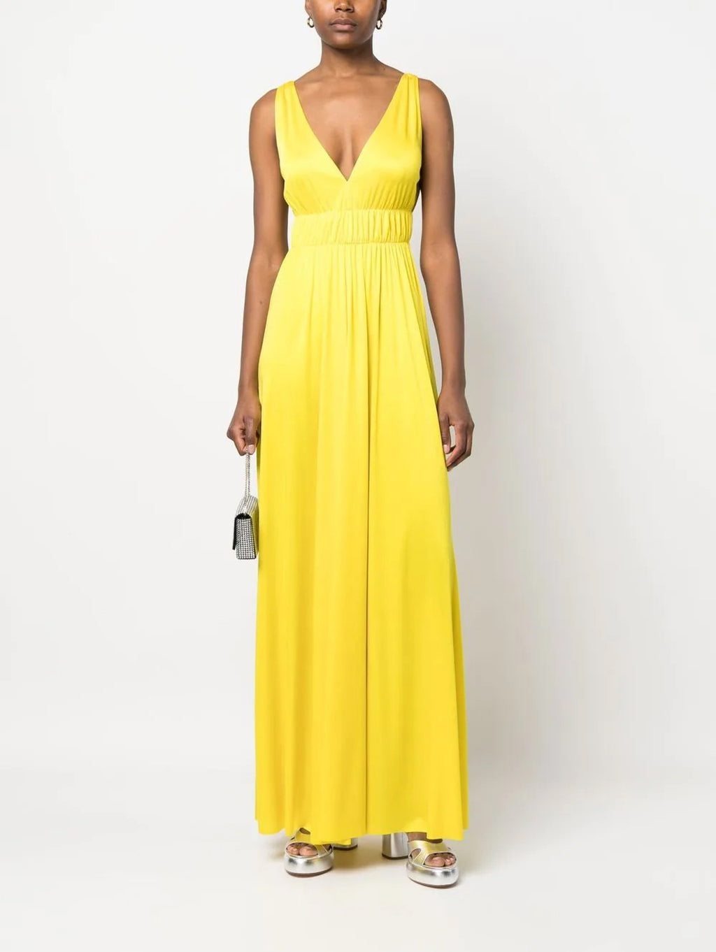 2026 New Arrival Abito Lungo Stile Impero Giallo