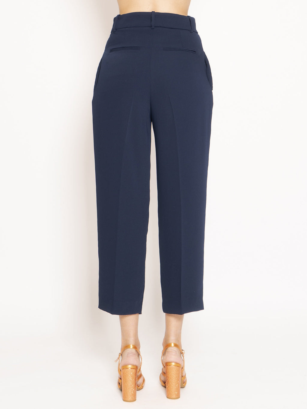 2026 New Arrival Pantalone Vita Alta con Pences Panters Blu