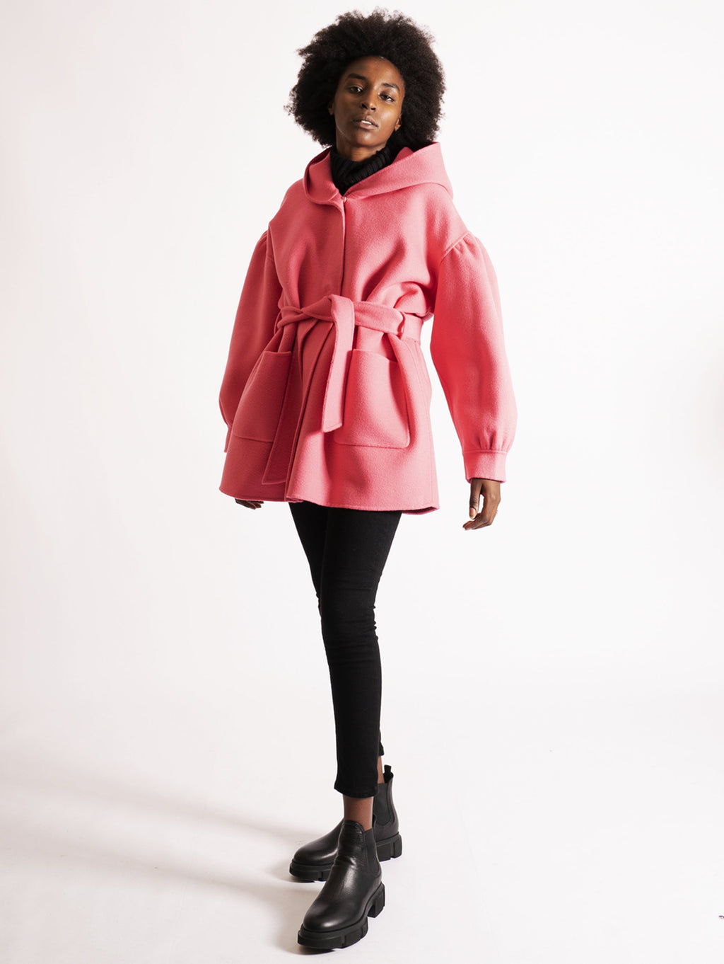 2026 New Arrival Parka in Doppio di Lana Rosa