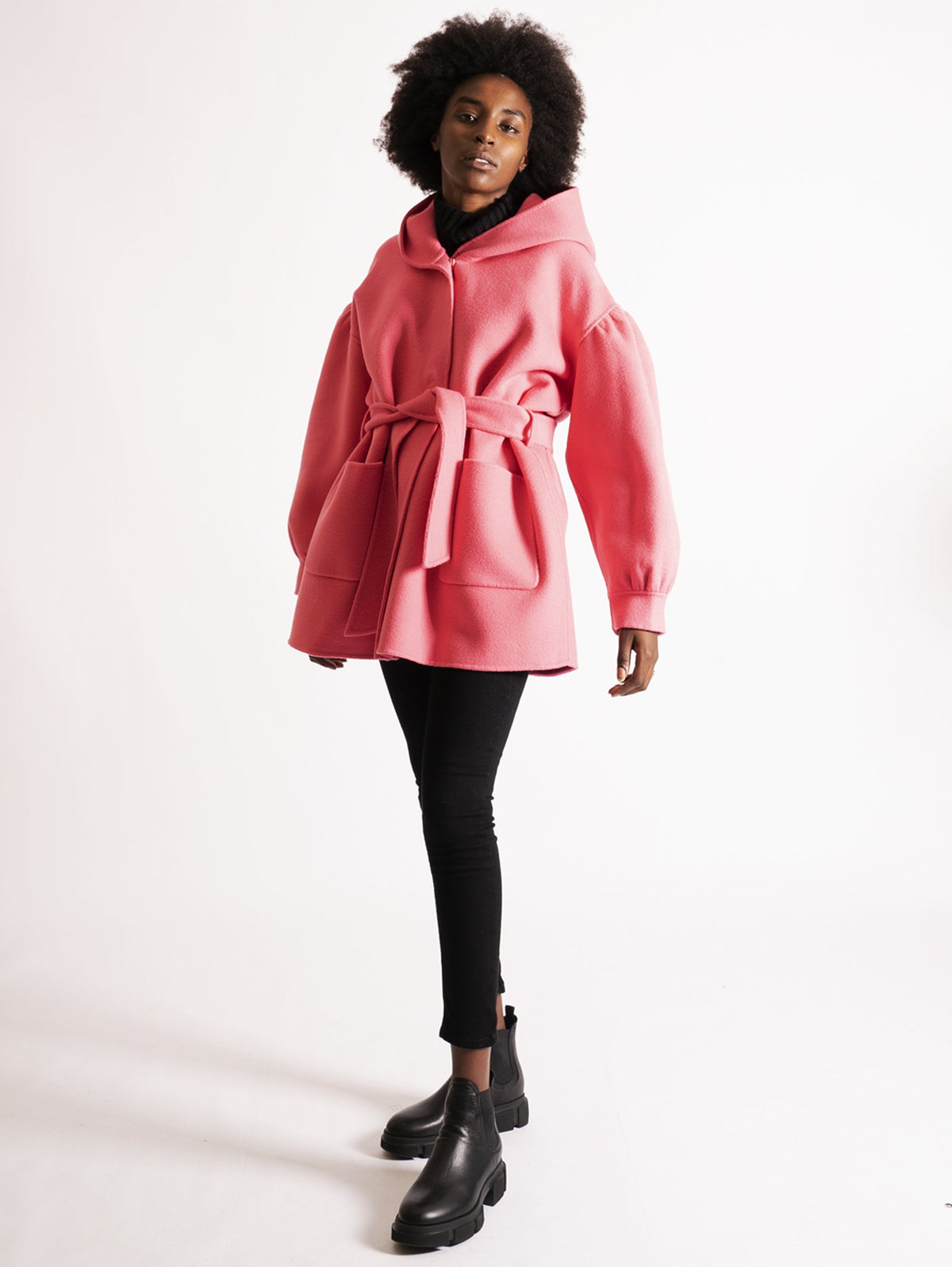 2026 New Arrival Parka in Doppio di Lana Rosa