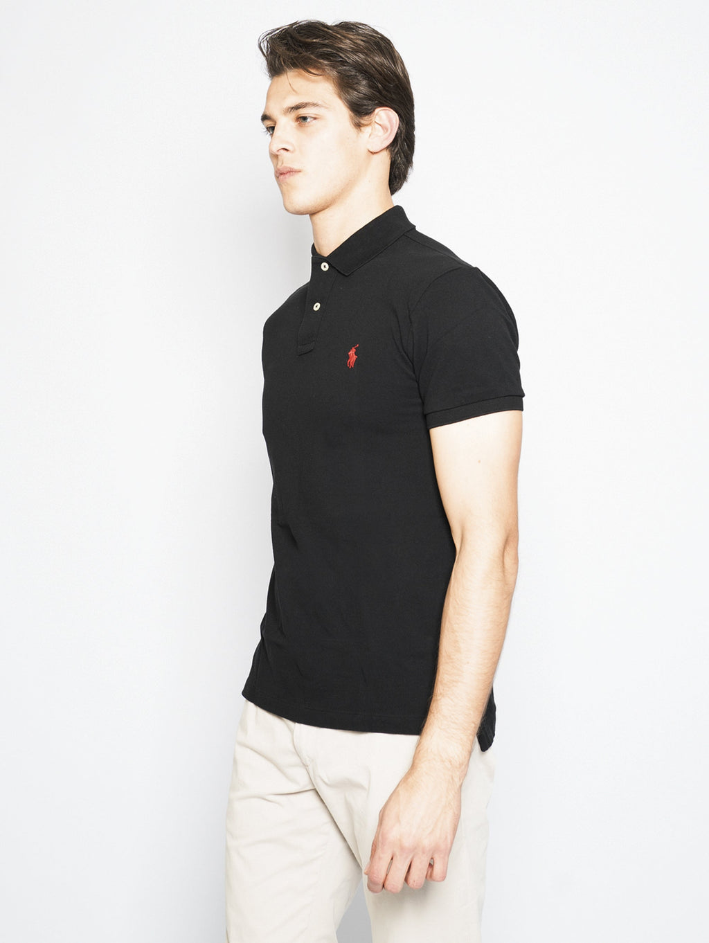 2026 New Arrival Polo in Piquè Slim Fit Nero