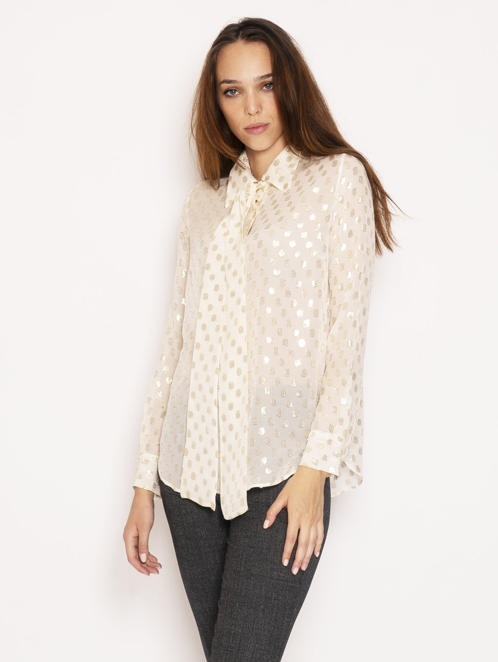 2026 New Arrival Camicia con Pois - Beige