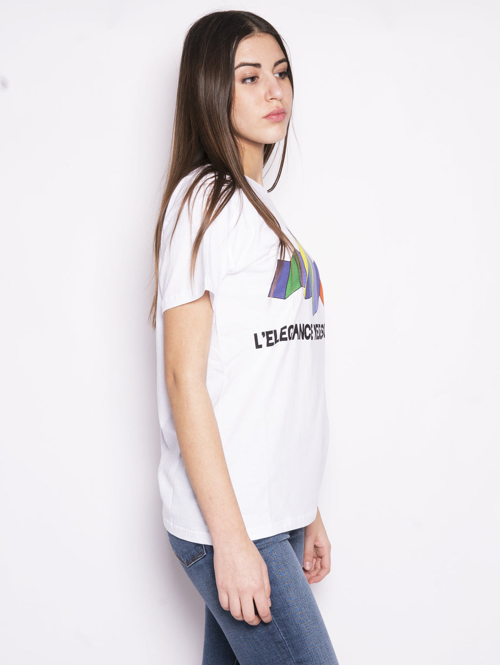 2026 New Arrival Maglia con Stampa Bianco