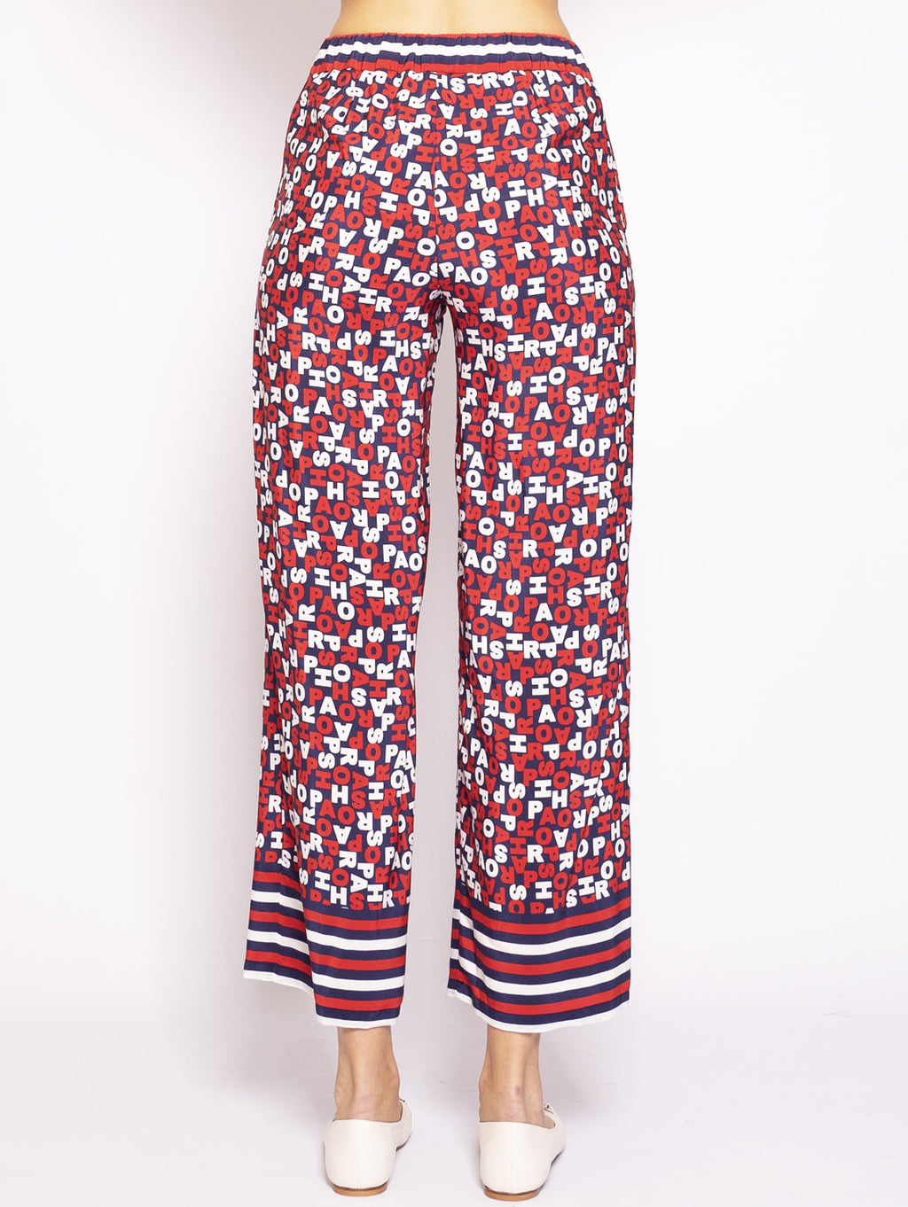2026 New Arrival Pantaloni in Seta Stampata Multicolor