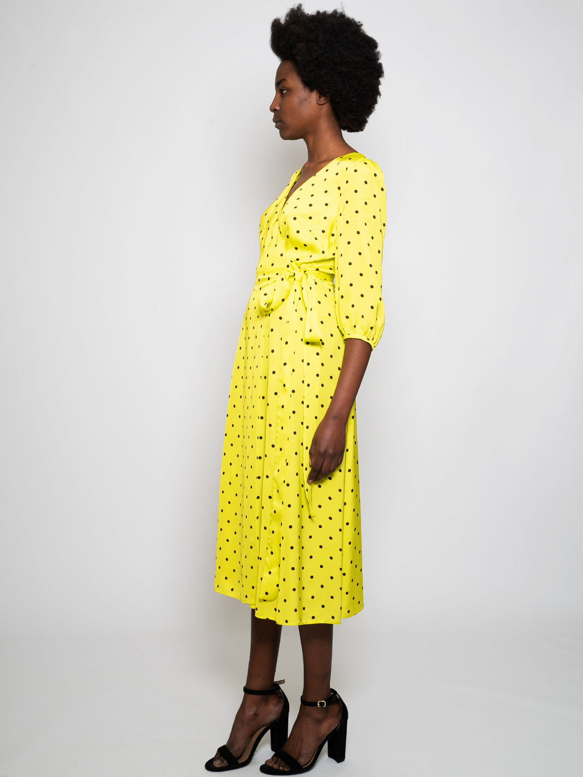 2026 New Arrival Abito a Pois Giallo