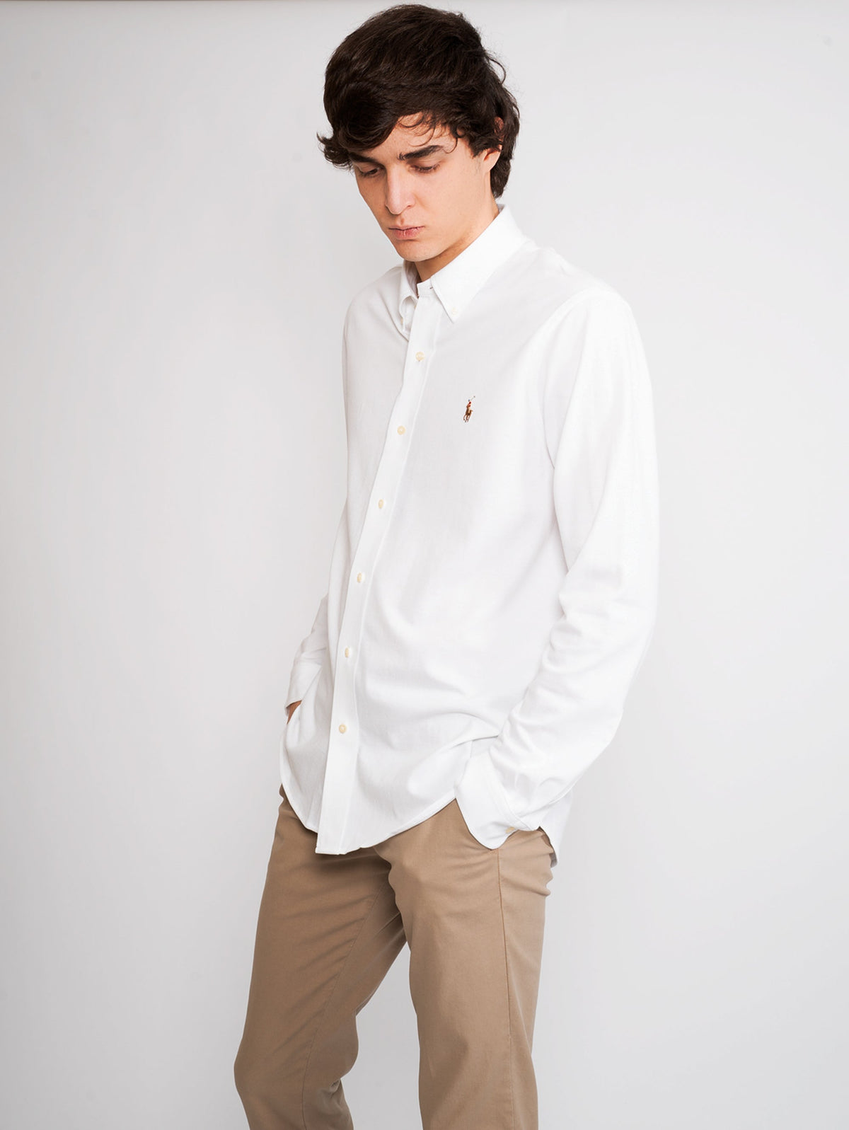 2026 New Arrival Camicia in Oxford Knit Bianco