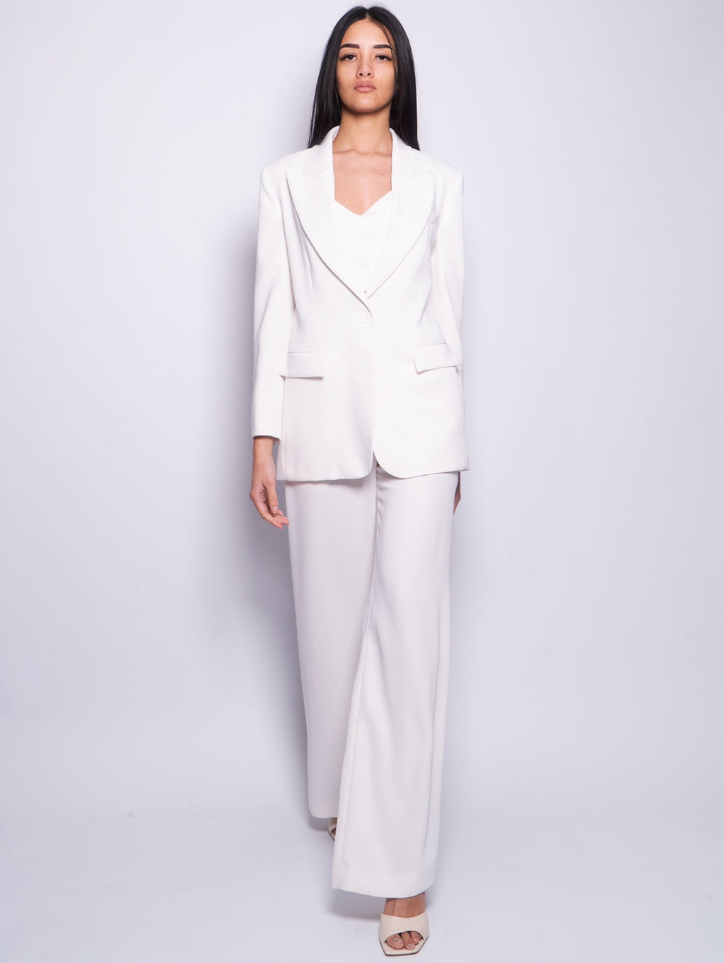 2026 New Arrival Giacca a un Petto Oversize Panna