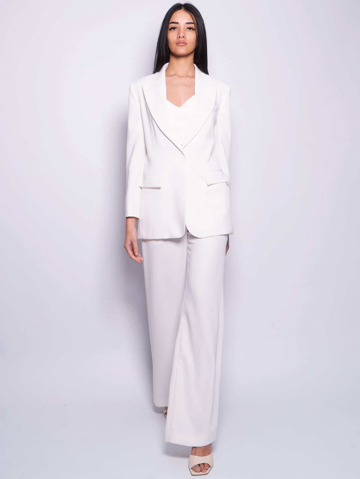 2026 New Arrival Giacca a un Petto Oversize Panna