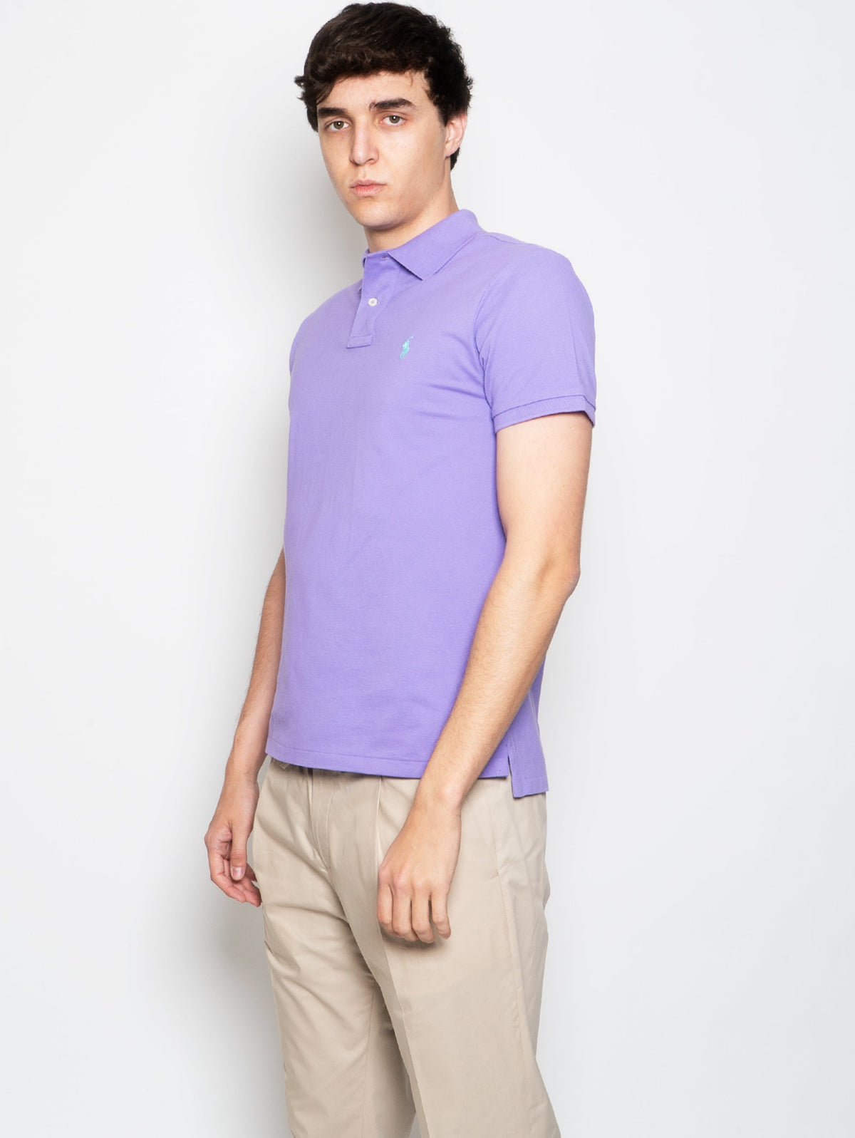 2026 New Arrival Polo in Piquè Slim Fit Viola