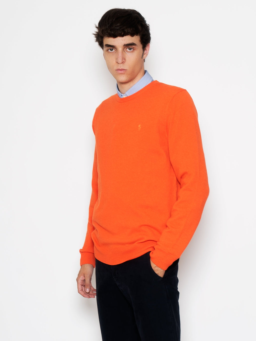 2026 New Arrival Maglia Girocollo in Lana Arancione