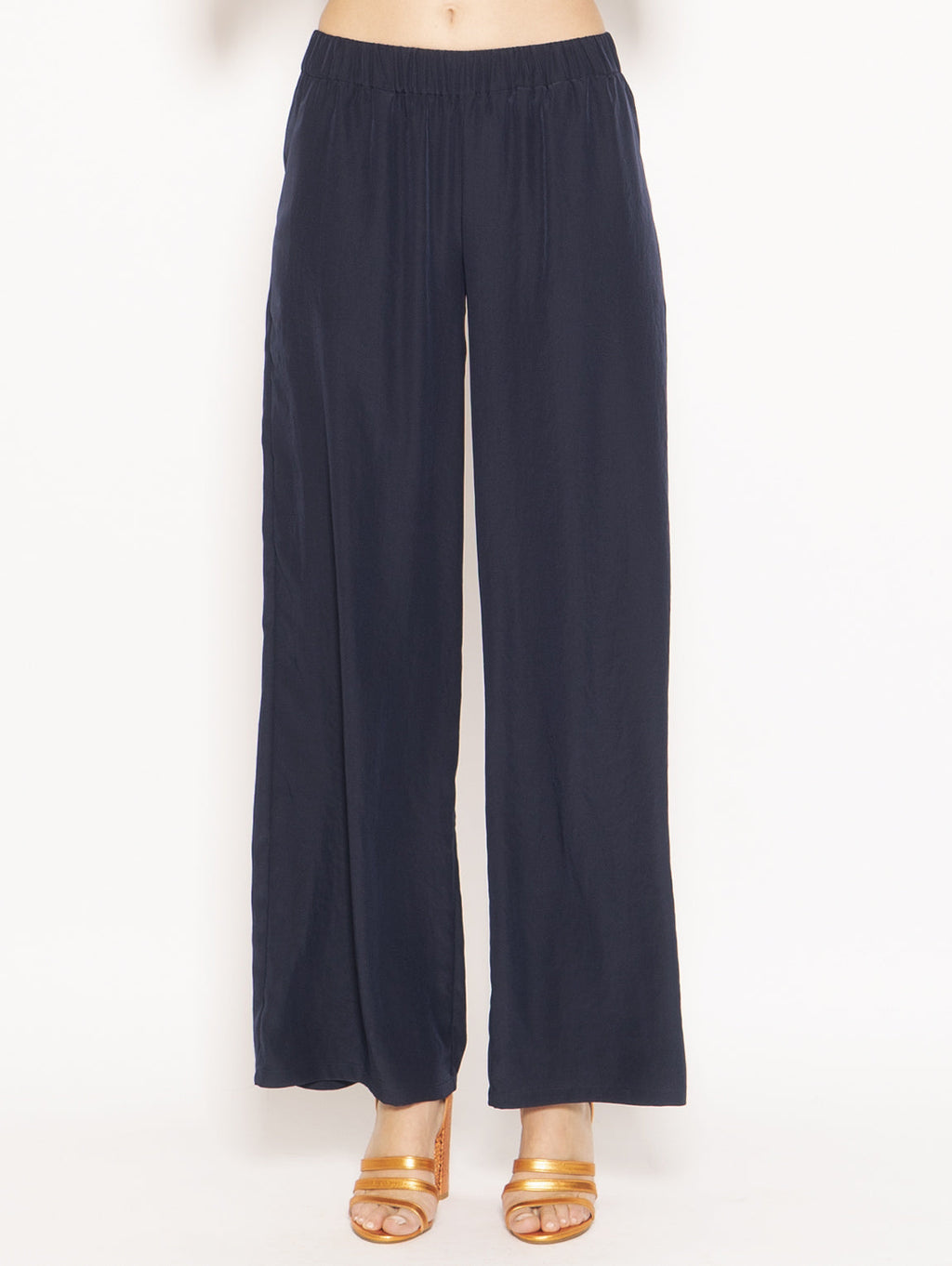 2026 New Arrival Pantalone in Raso di Poliestere Lavato Blu