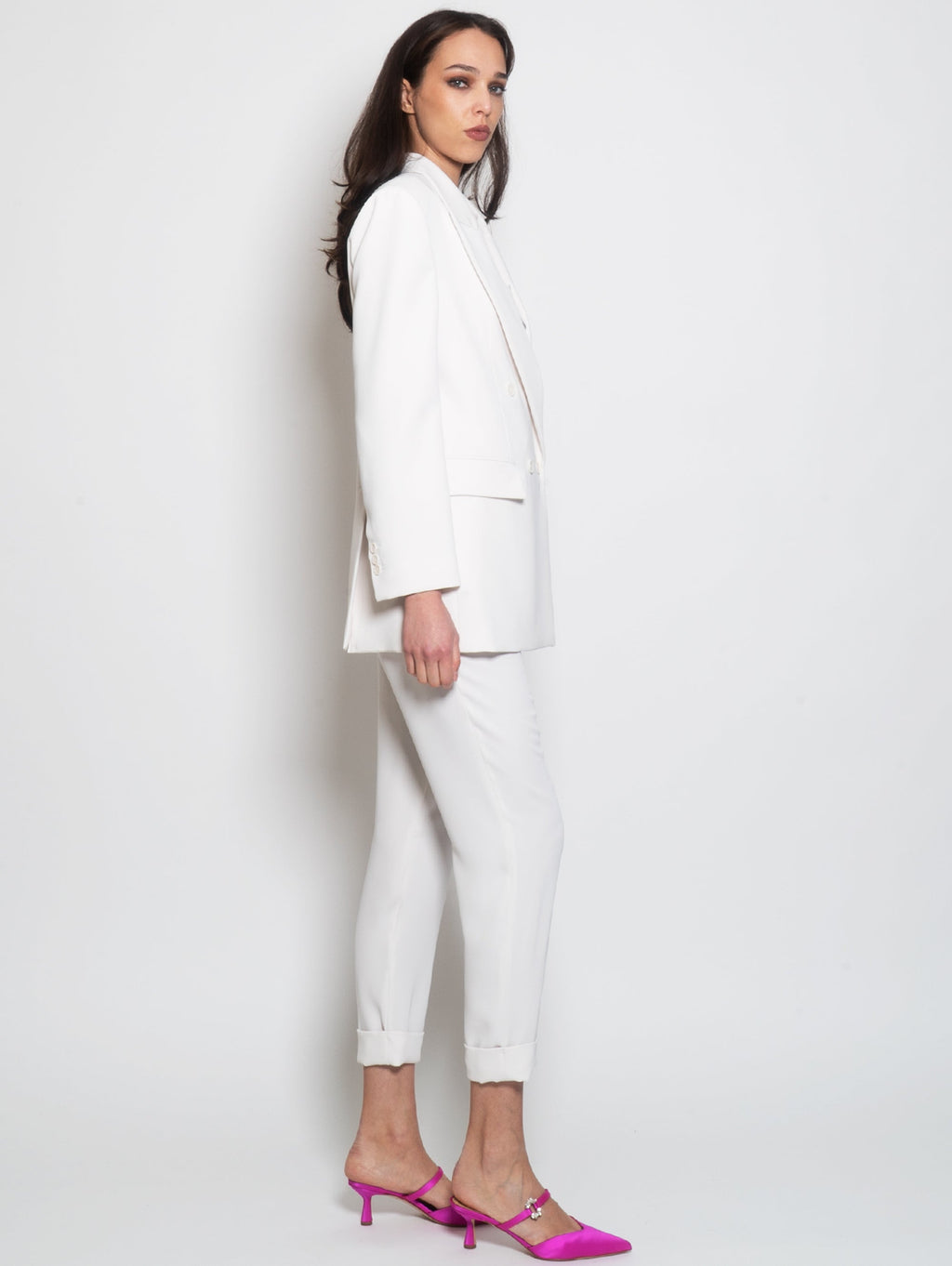 2026 New Arrival Blazer Doppio Petto in Cady Panna