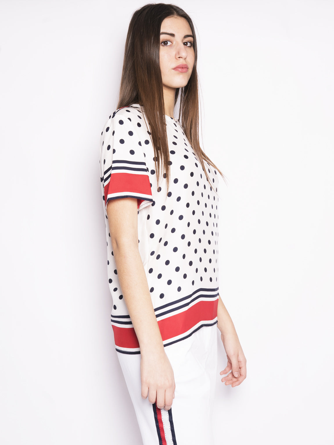 2026 New Arrival Blusa Superb Bianco / Blu / Rosso