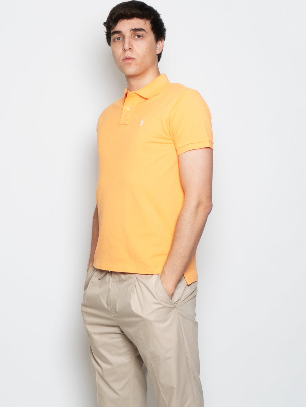 2026 New Arrival Polo in Piqué di Cotone Arancione