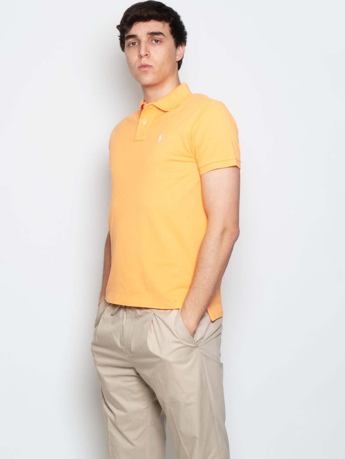 2026 New Arrival Polo in Piqué di Cotone Arancione