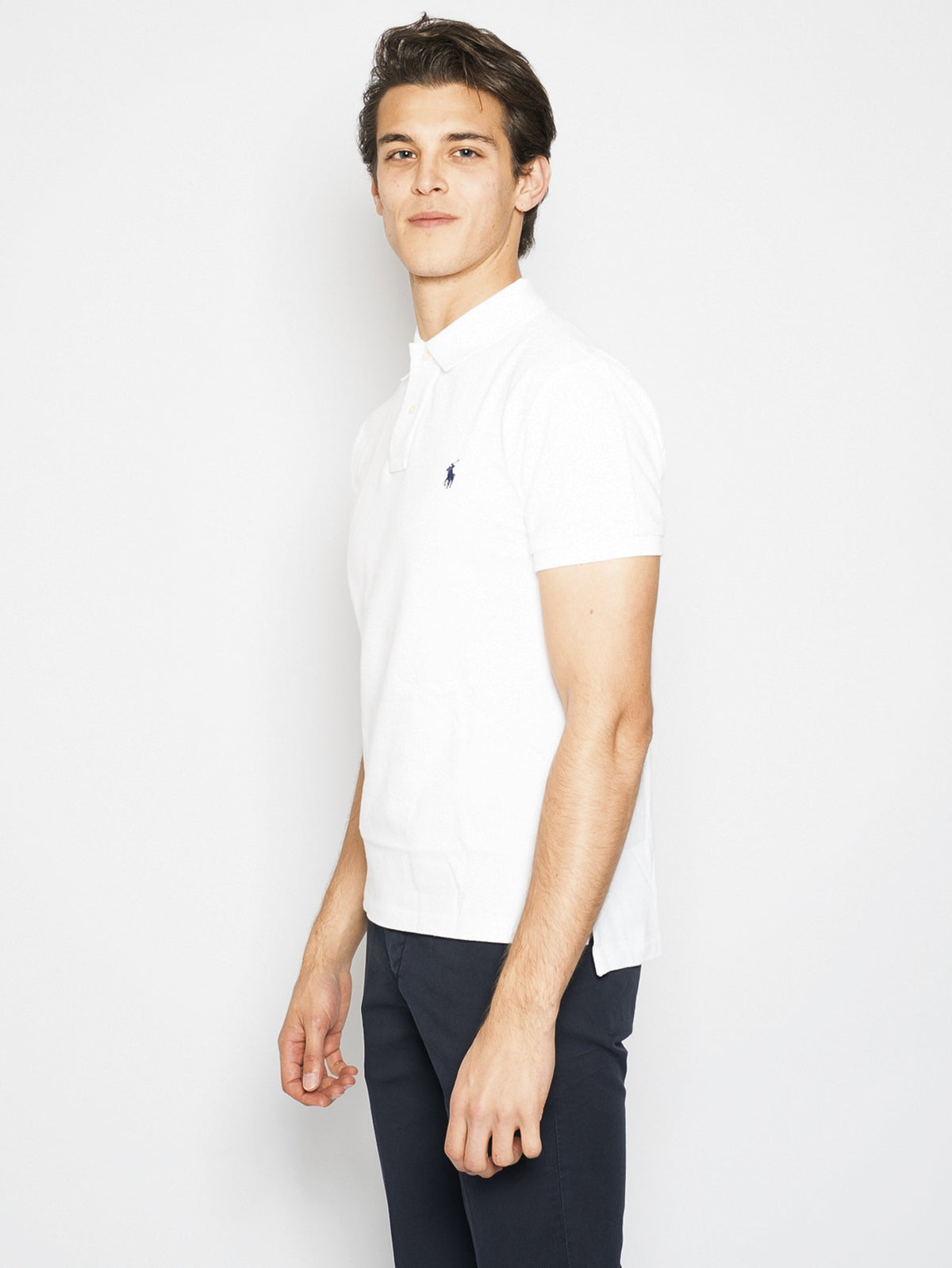 2026 New Arrival Polo in Piquet Slim Fit Bianco