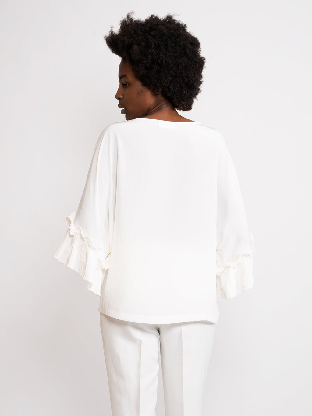 2026 New Arrival Blusa con Ruches Panna