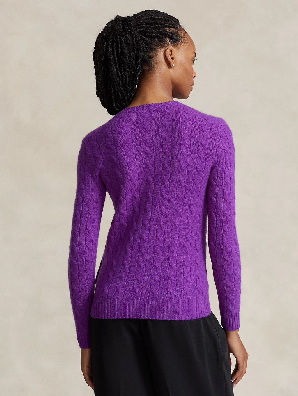 2026 New Arrival Maglia a Trecce in Misto Cashmere Viola