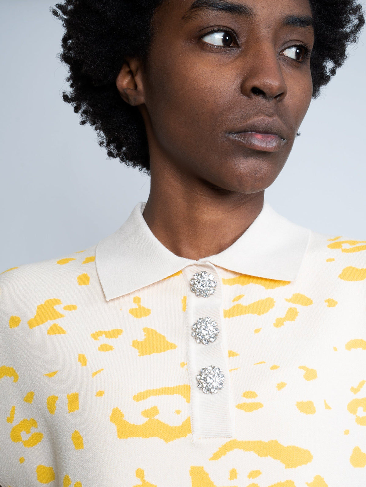2026 New Arrival Polo con Stampa Animalier Giallo