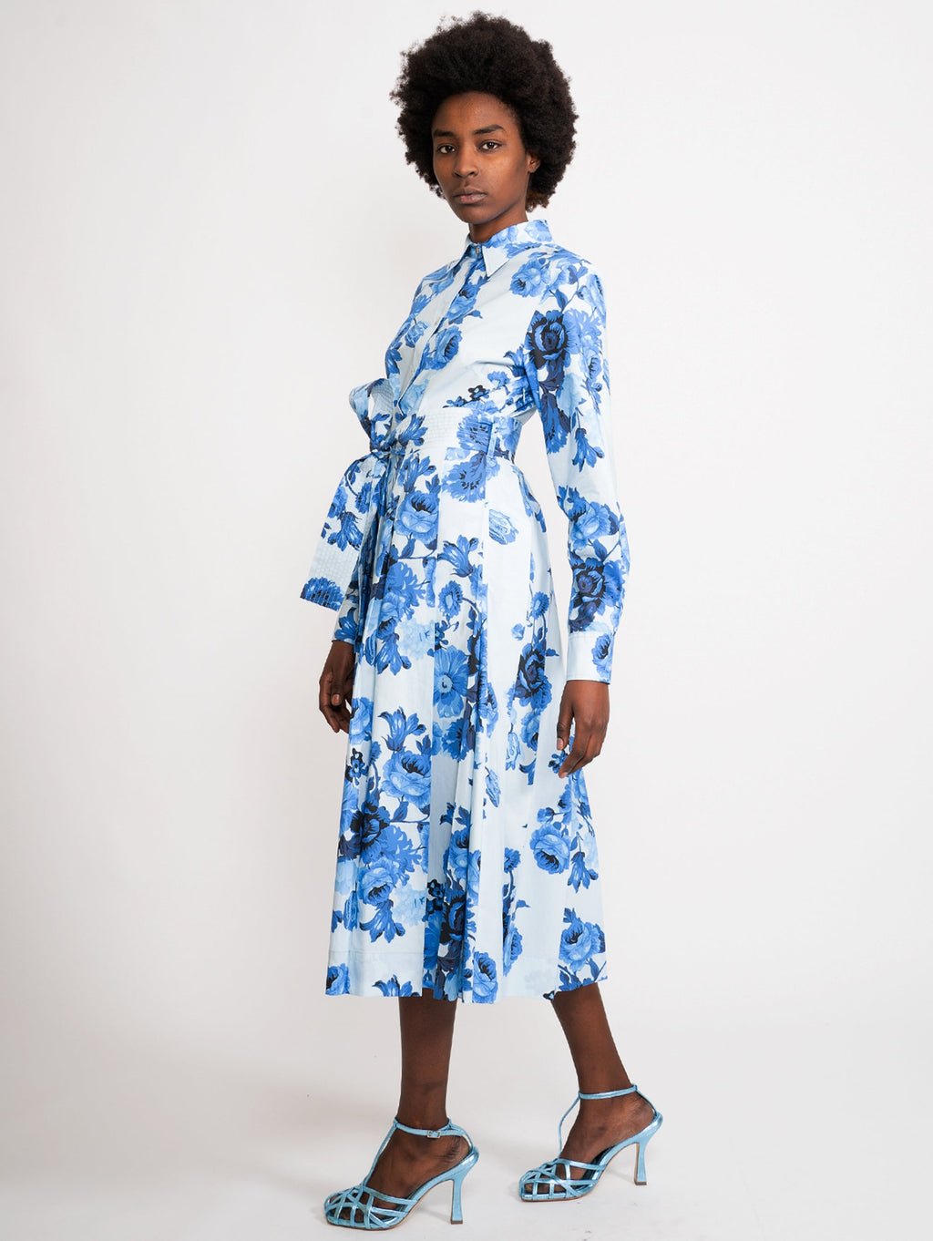 2026 New Arrival Abito con Stampa Floreale Blu