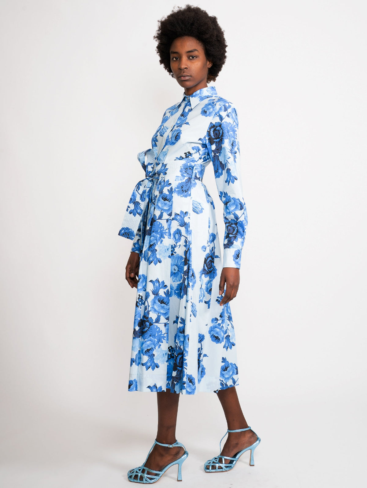 2026 New Arrival Abito con Stampa Floreale Blu
